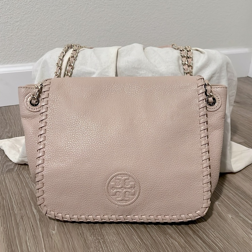 Tory Burch Cream Leather shoulder crossbody Bag